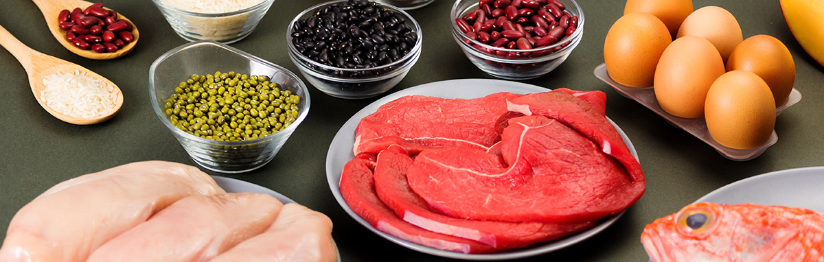 Fleisch, Fisch und Eier