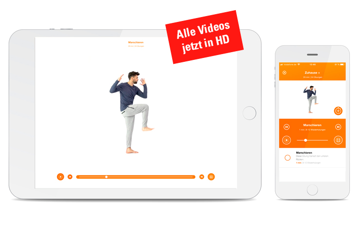 Übungsvideos in der Rückenschule-App