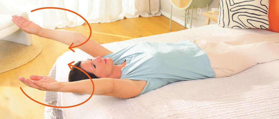 Arme kreisen eine Acht 