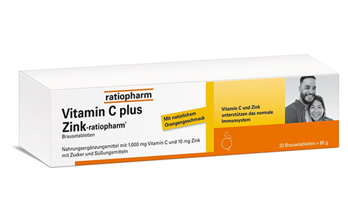 Packshot Vitamin C plus Zink ratiopharm