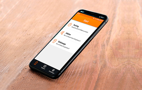 Miktionstrainer App Beispielbildschirm Miktionstrainer App