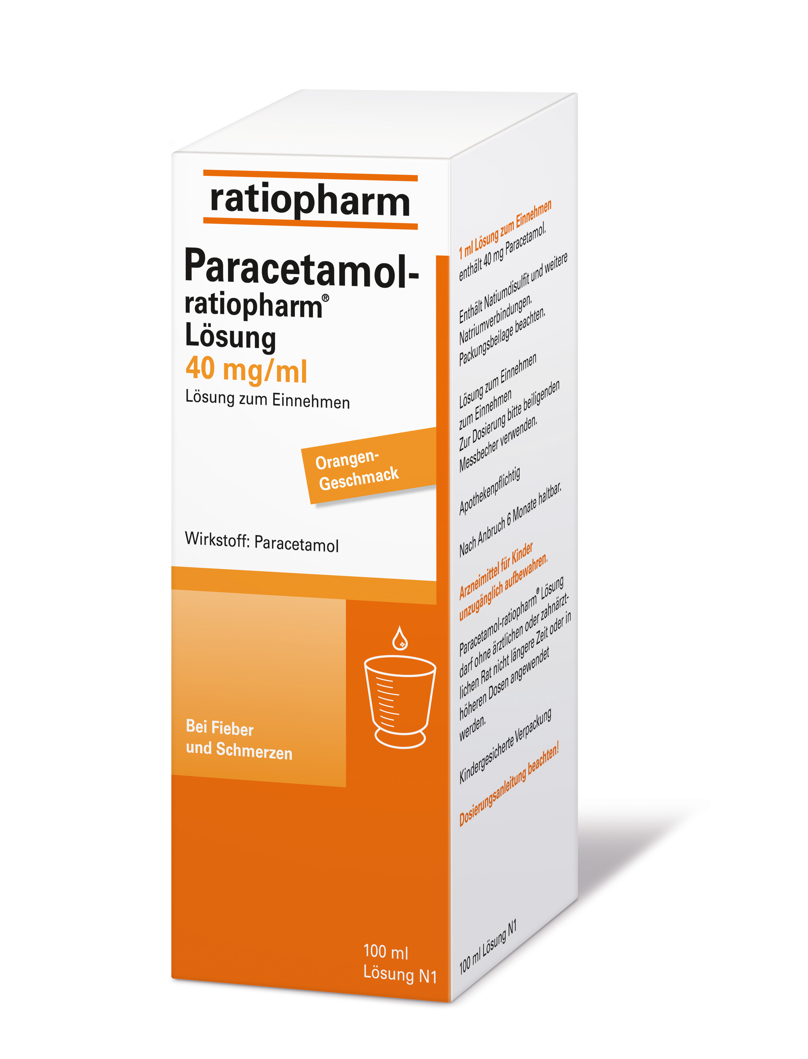 Paracetamol-ratiopharm® Loesung - 10ml Loesung N1 - Packungsfoto