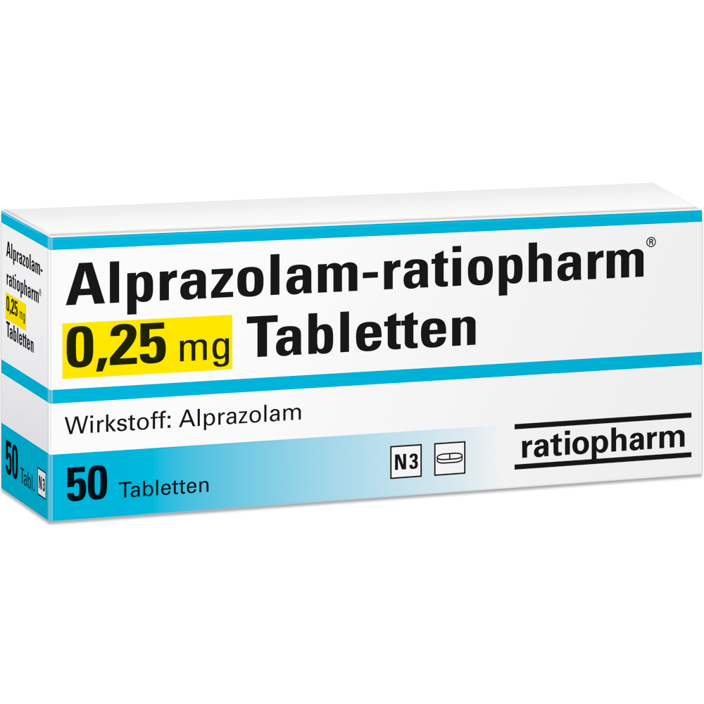 Alprazolam-ratiopharm® 0,25&nbsp;mg Tabletten