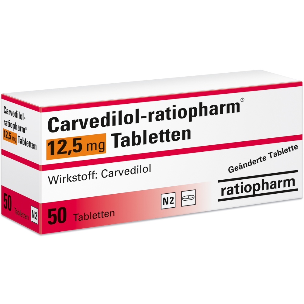 Carvedilol-ratiopharm® 12,5&nbsp;mg Tabletten