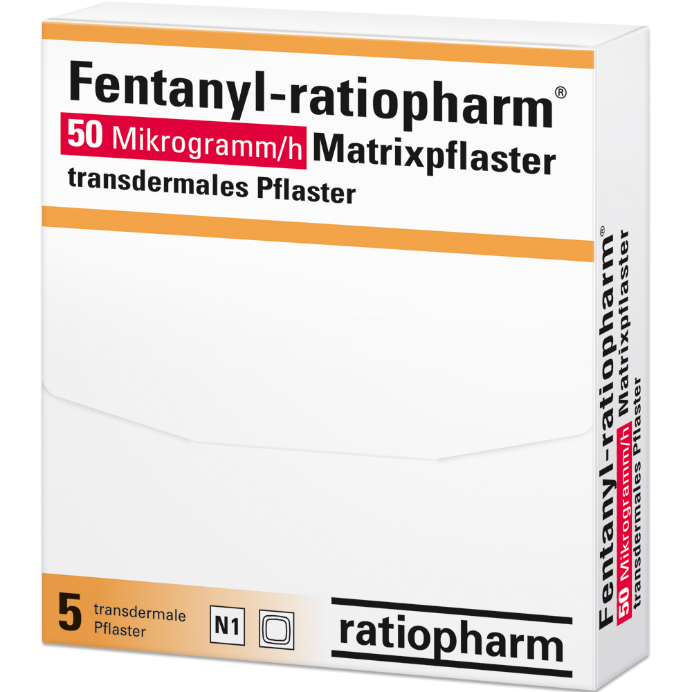 Fentanyl-ratiopharm® 50&nbsp;Mikrogramm/h Matrixpflaster