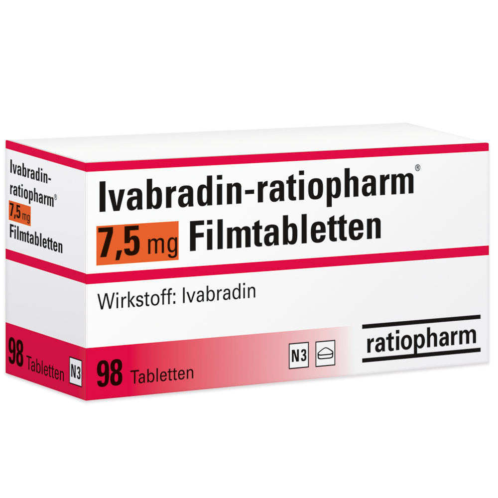 Ivabradin-ratiopharm® 7,5&nbsp;mg Filmtabletten