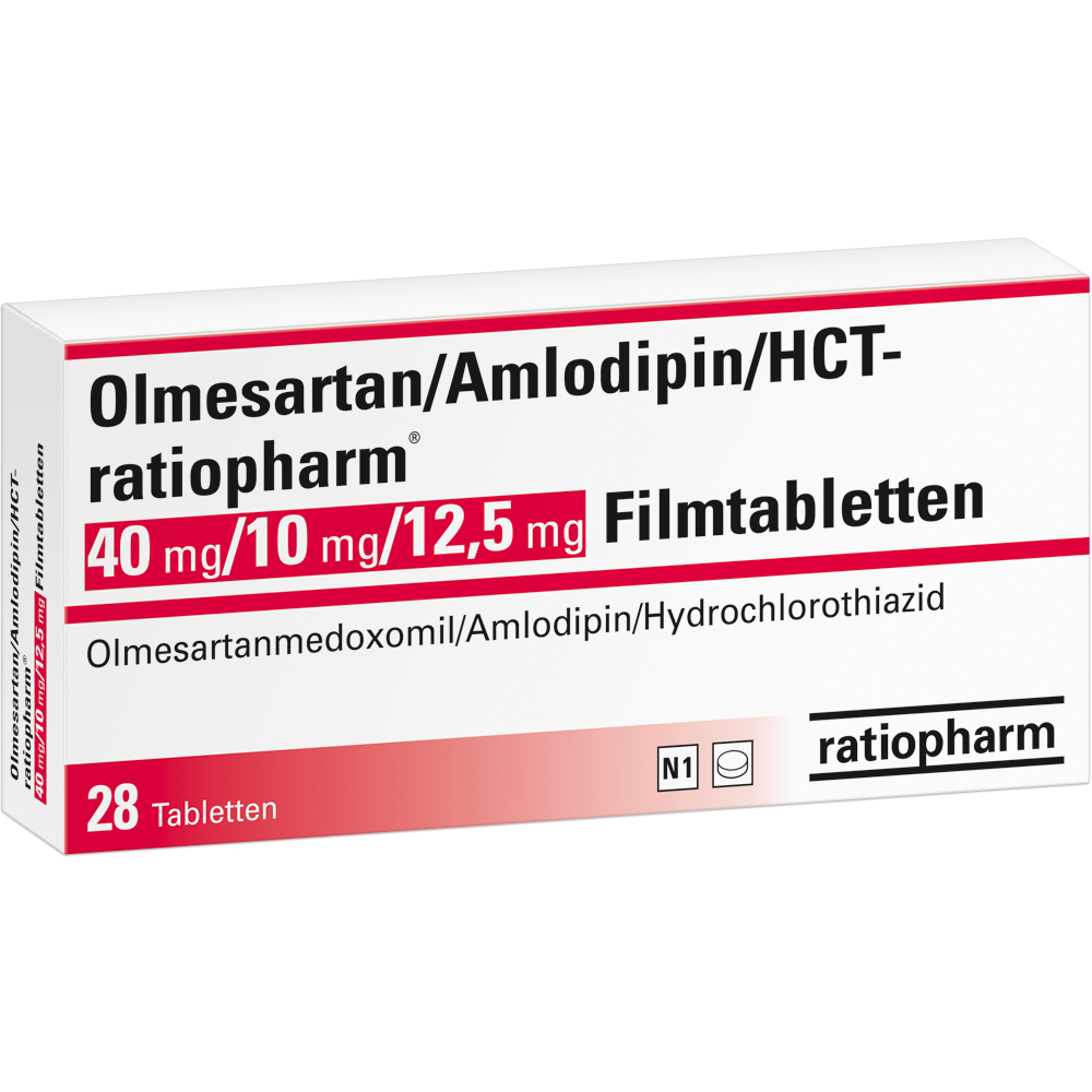 Olmesartan/Amlodipin/HCT-ratiopharm® 40&nbsp;mg/10&nbsp;mg/12,5&nbsp;mg Filmtabletten