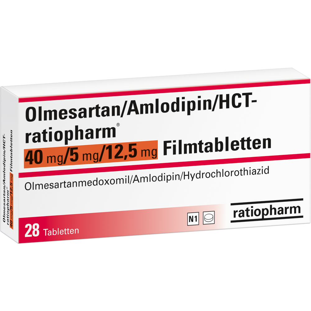Olmesartan/Amlodipin/HCT-ratiopharm® 40&nbsp;mg/5&nbsp;mg/12,5&nbsp;mg Filmtabletten