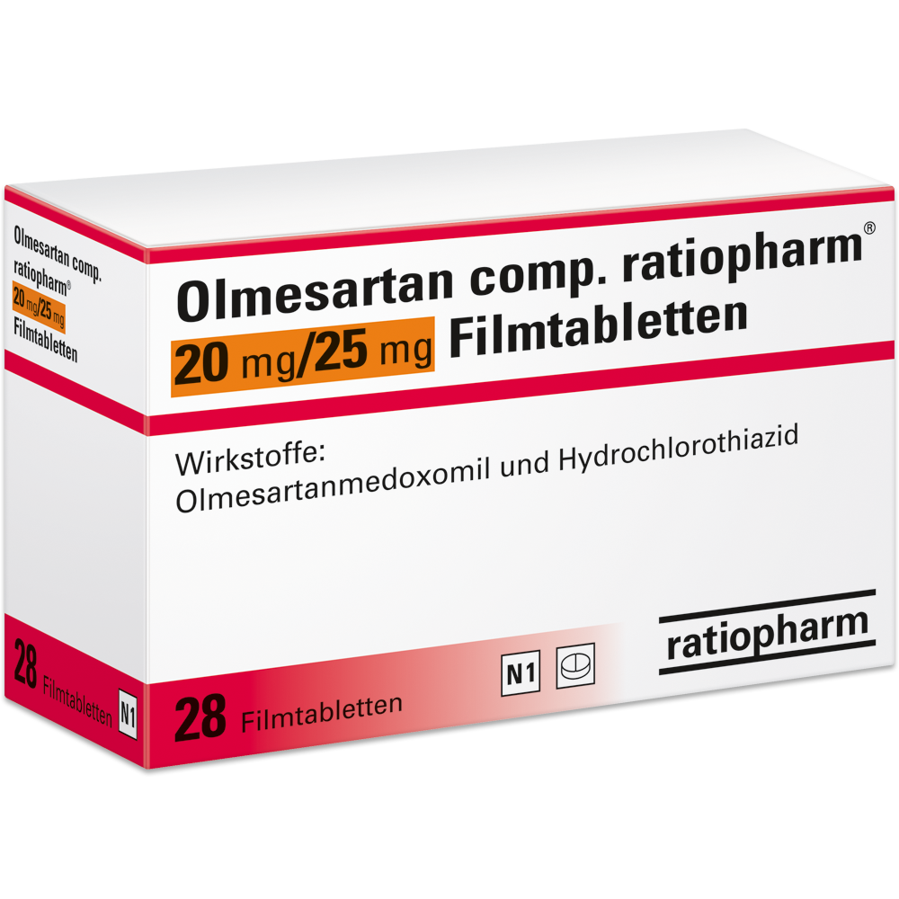 Olmesartan Comp Ratiopharm 20 Mg 25 Mg Filmtabletten Ratiopharm GmbH Olmesartan Comp Ratiopharm 20 Mg 25 Mg Filmtabletten Ratiopharm GmbH