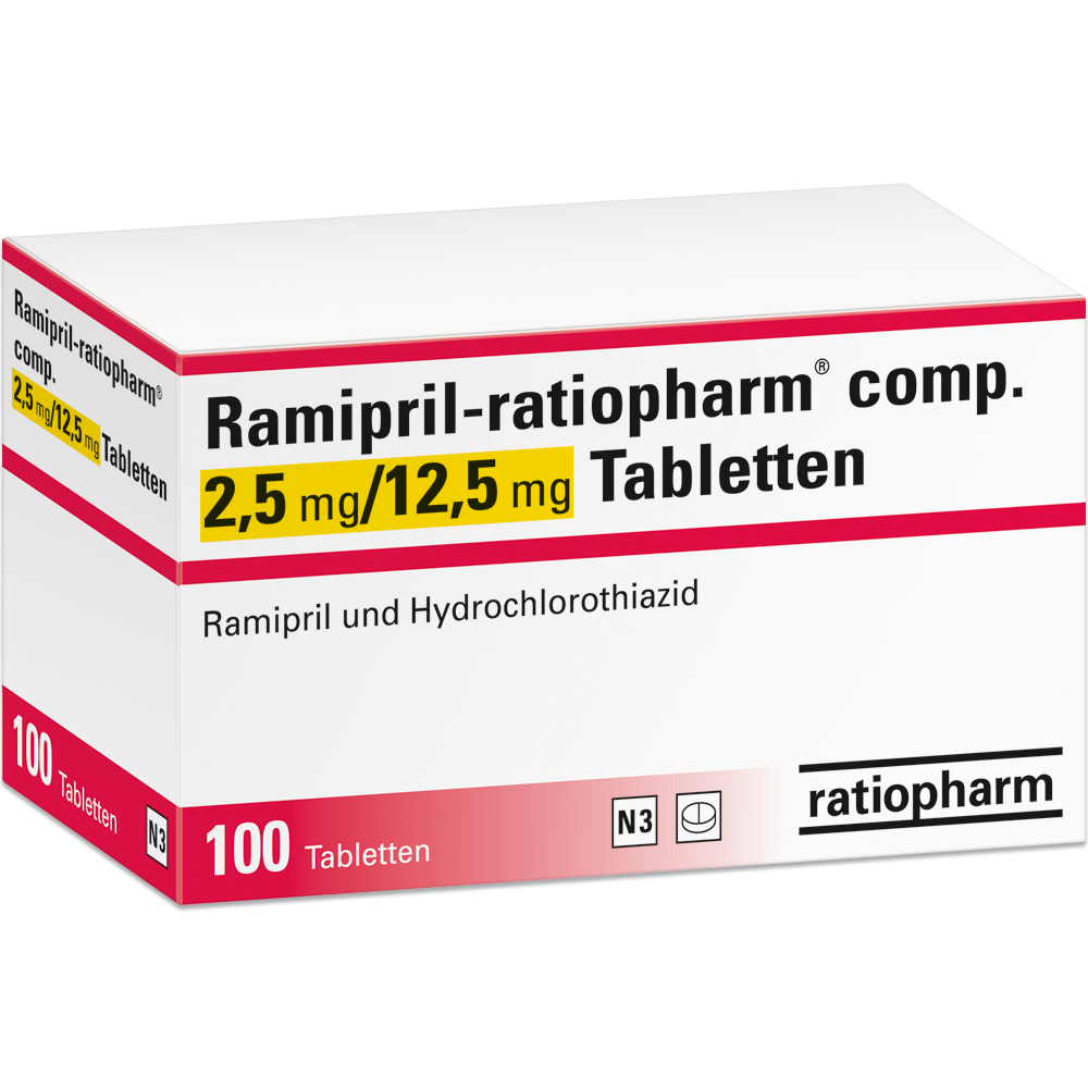 Ramipril-ratiopharm® comp. 2,5&nbsp;mg/12,5&nbsp;mg Tabletten