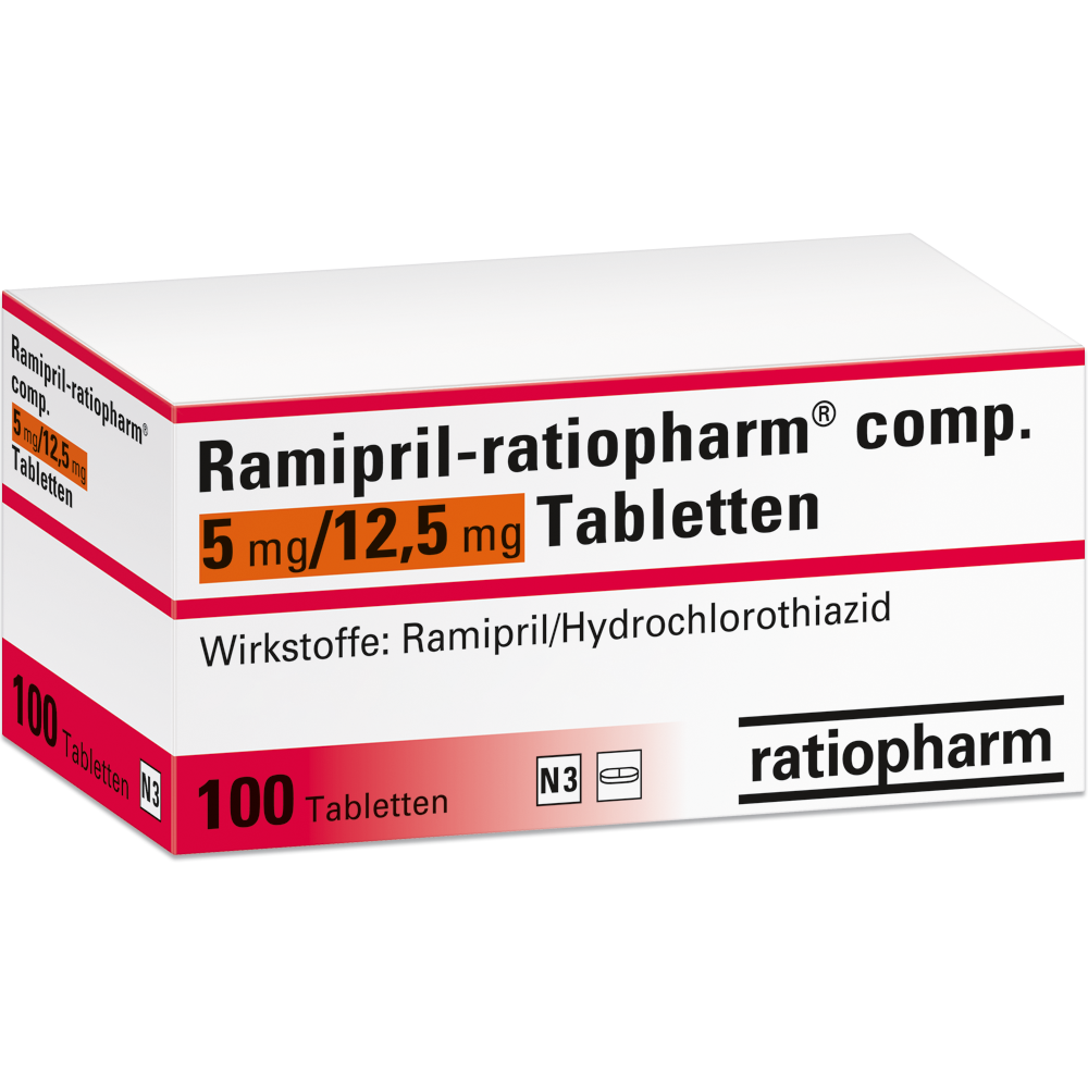 Ramipril-ratiopharm® comp. 5&nbsp;mg/12,5&nbsp;mg Tabletten