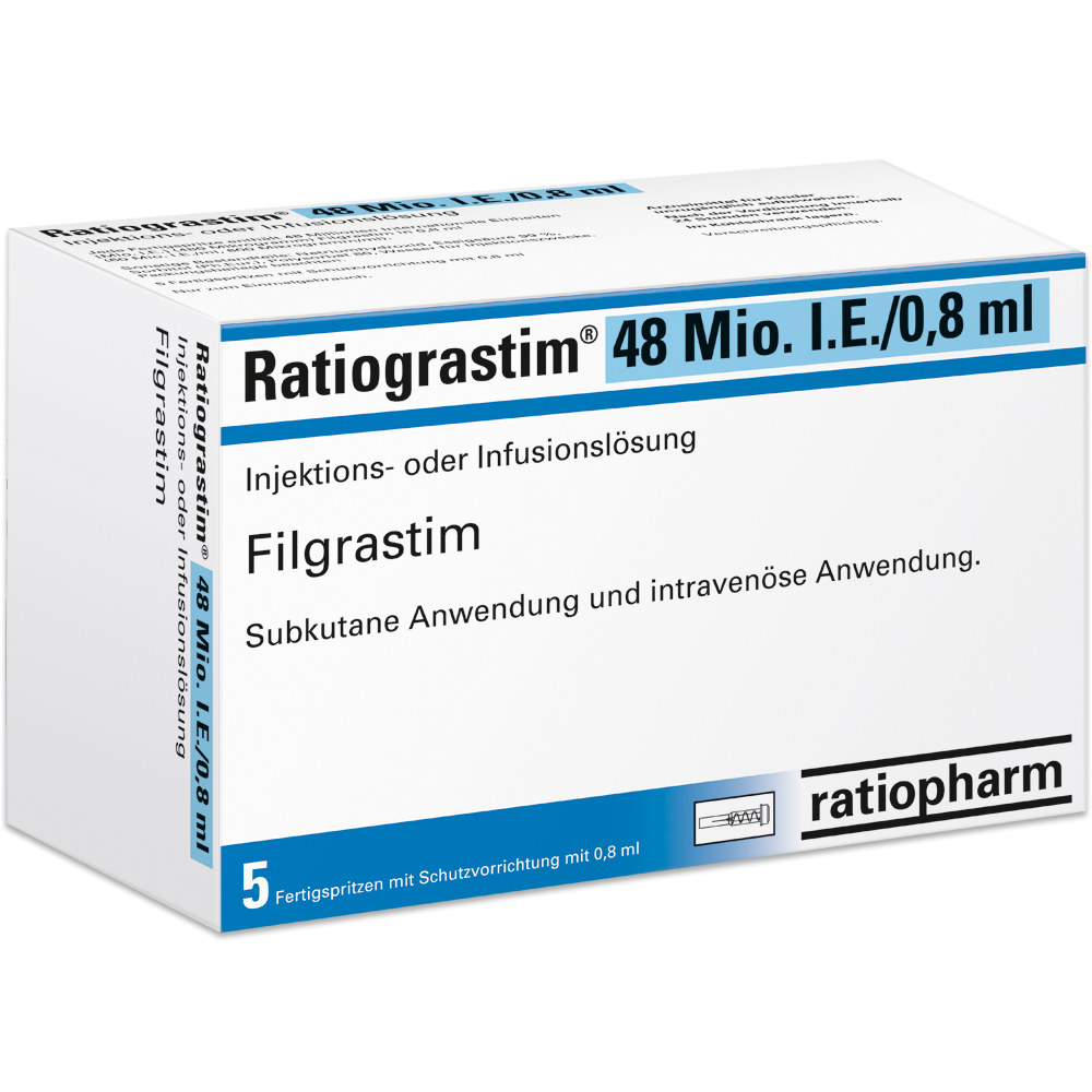 Ratiograstim® 48 Mio. I.E./0,8&nbsp;ml Injektions- oder Infusionslösung