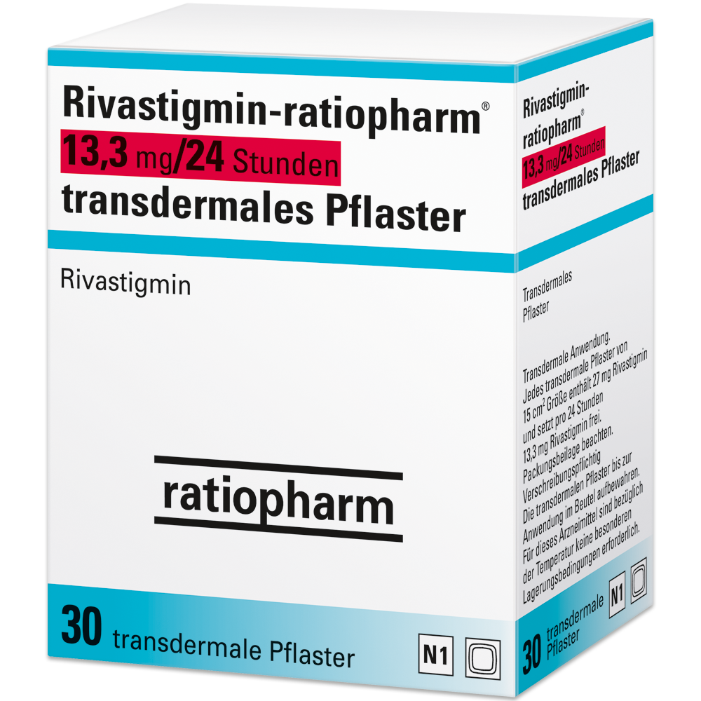 Rivastigmin-ratiopharm® 13,3&nbsp;mg/24 Stunden transdermales Pflaster